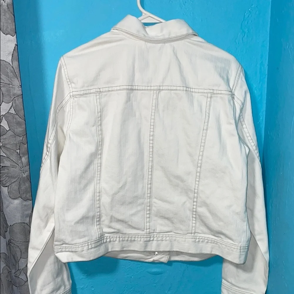 Boden White Jean Jacket size 12